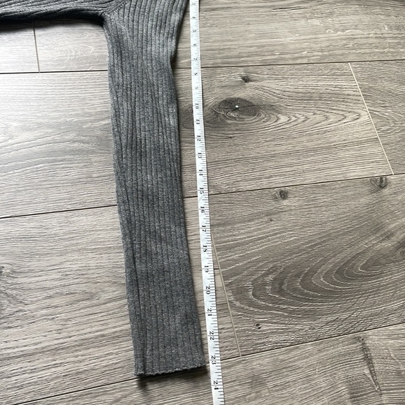 Pink rose, long sleeve, ribbed turtleneck, dress with lots of stretch. - Picture 7 of 7